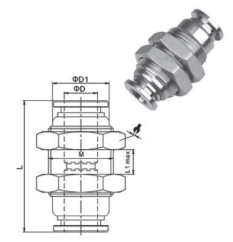 Stainless Steel Quick Push-In Fittings QX M